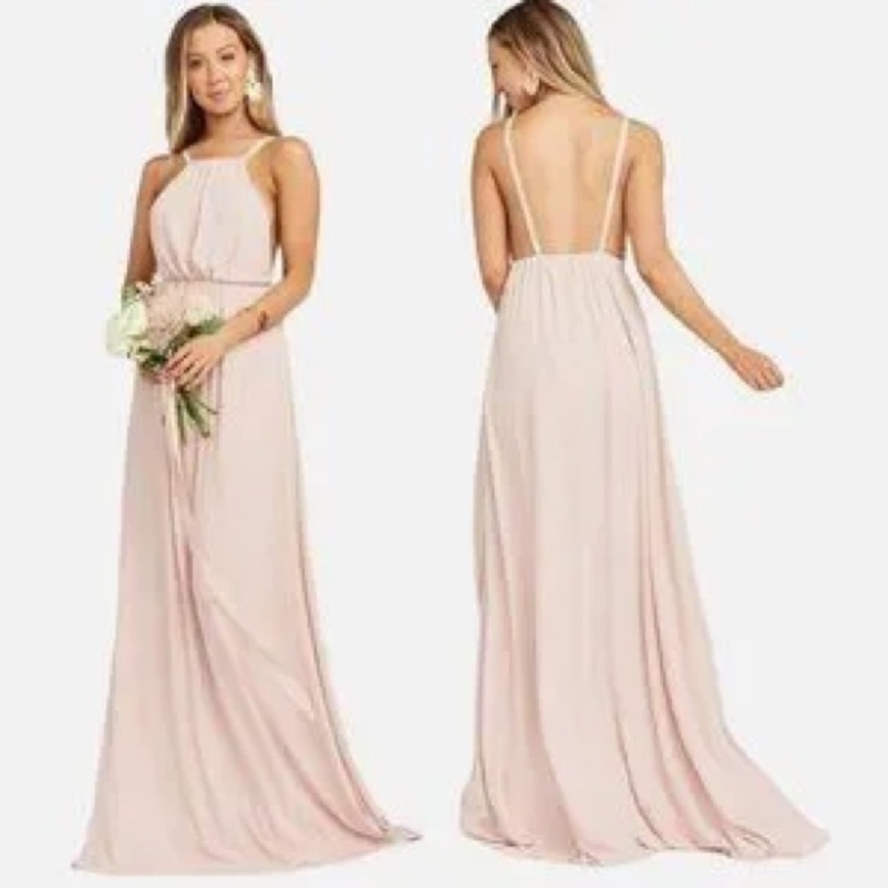Show Me Your Mumu Amanda Maxi Dress In‎ Dancing Queen Shine Blush Size XS Formal